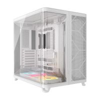 Corsair AIR 5400 LX-R White RGB iCUE LINK Triple Chamber Mid-Tower PC Case