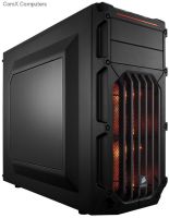 Corsair Carbide series spec-03 ATX PC Chassis with Windowed side panel and 2x Orange LED fan