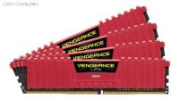 CORSAIR Vengeance LPX  DDR4 DRAM 2400MHz 16GB (4 x 4GB) Red desktop memory kit