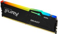 Kingston FURY Beast RGB XMP 16GB DDR5-5200 CL40 288-Pin 1.1V Desktop Memory Module