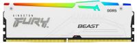 Kingston FURY Beast White RGB XMP 16GB DDR5-5200 CL40 288-Pin 1.1V Desktop Memory Module