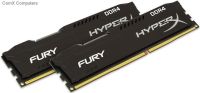 Kingston Hyper-x Fury 8Gb (4Gb x 2) DDR4-2400 (pc4-19200) CL15 1.2v Desktop Memory Module with asymmetrical heatsink