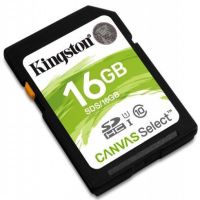 Kingston 16GB SDHC Canvas Select 80R CL10 UHS-I SD Card
