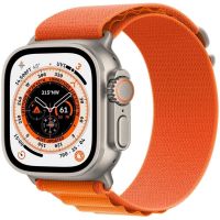 Apple Watch Ultra GPS + Cellular - 49mm Titanium case with Orange Alpine Loop - Medium