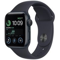 Apple Watch SE GPS 44mm Midnight Aluminium case with Midnight Sport band - Regular