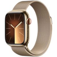 Apple Watch Series 9 64GB GPS + Cell - 45mm 396x484px Gold Stainless Steel Case with Gold Milanese Loop