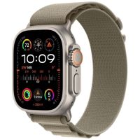 Apple Watch Ultra 2 64GB GPS + Cellular - 49mm 410x502px Titanium Case with Olive Alpine Loop - Small