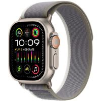 Apple Watch Ultra 2 64GB GPS + Cell - 49mm 410x502px Titanium Case with Green / Grey Trail Loop - M/L