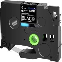 Brother Laminated Tape (8m x 6mm) - White on Black