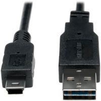 Eaton Tripp Lite series Universal Reversible USB 2.0 Converter Adapter Cable (Reversible A to 5Pin Mini B M/M)