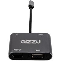 Gizzu 4-in-1 Type-C to HDMI / VGA / USB3.0 Hub