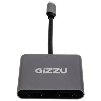 Gizzu 4-in-1 Type-C to Dual HDMI Hub