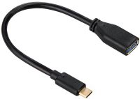 Hama 0.15 m USB-C plug - USB 3.1 A socket Gold-plated Adapter Cable