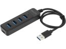 HUB013 Microworld USB-C to USB 4 port Hub