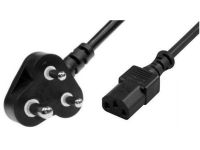 Microworld 3-pin small head SA plug power cord for use with invertor IEC C13 connection