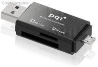 PQi Connect 208 Black Flash Drive Type OTG reader for SDHC/SDXC+ microSDHC/SDXC