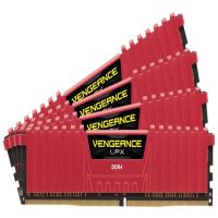 Corsair Vengeance Lpx 16Gb (4Gb x 4) DDR4-3466 (pc4-27700) CL16 1.35v Desktop Memory Module with Red low-profile heatsink