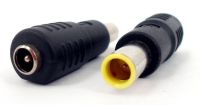 Unbranded DC adaptor 7.9 x 5.5 mm male Yellow to 5.5 x 2.1 mm female Black