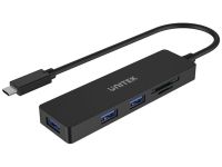 Unitek H1108B uHub Q4+ 5-in-1 USB-C Hub with Dual Card Reader