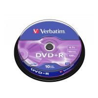 Verbatim DVD+R Matt Silver 16X 10Pack Spindle